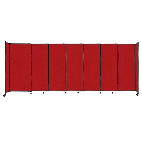 StraightWall Sliding Portable Partition 15'6" x 6' Red Fabric